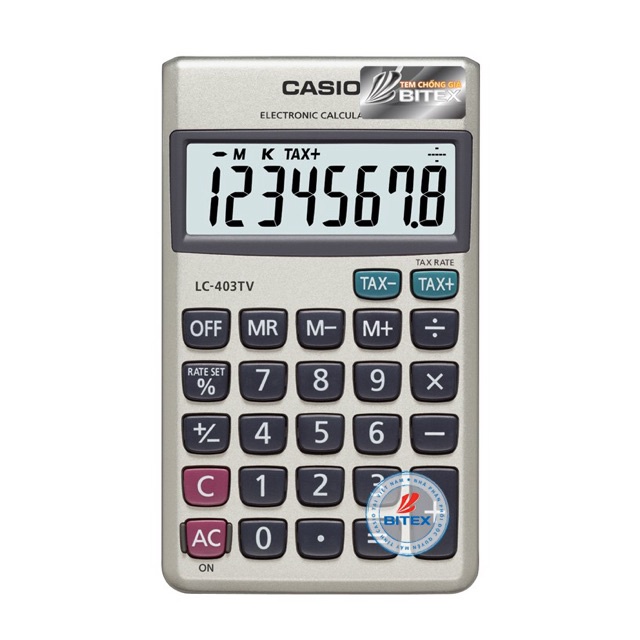 Máy tính Casio bỏ túi mini LC-403TV.