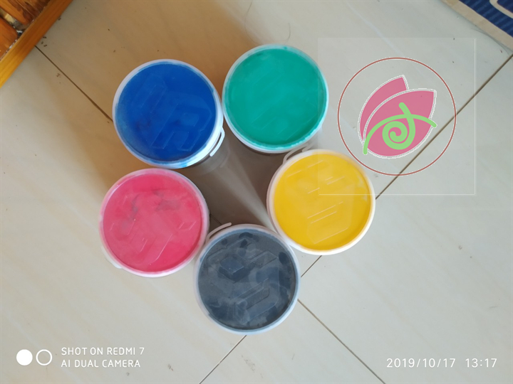 Combo 5 ve màu Galant (Xanh lá, Đỏ, Vàng, Xanh dương, Đen)