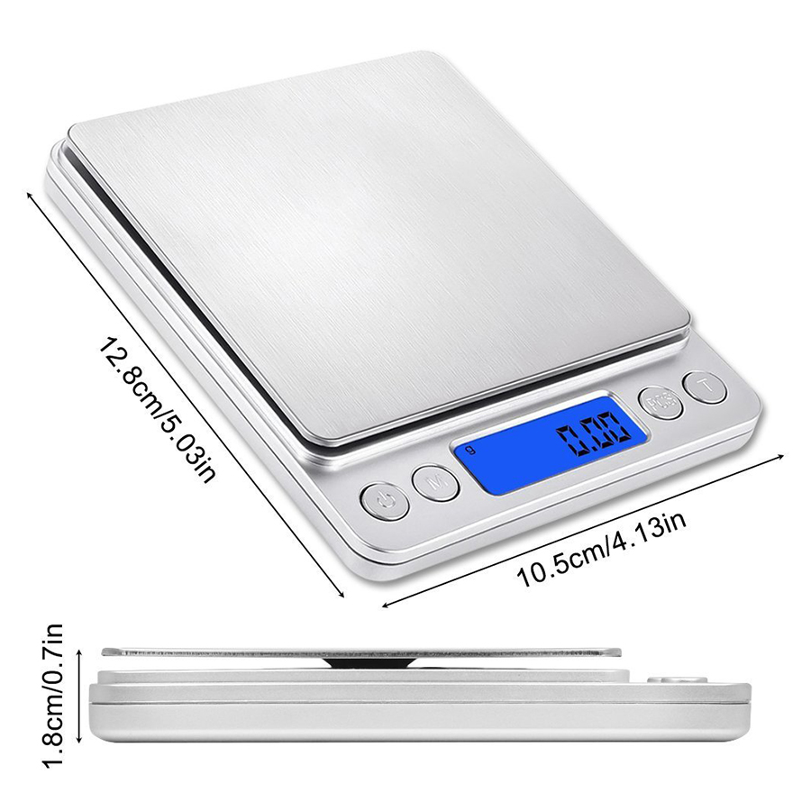 Cân tiểu ly điện tử Platform 0.1g ~500g, 1Kg, 3Kg