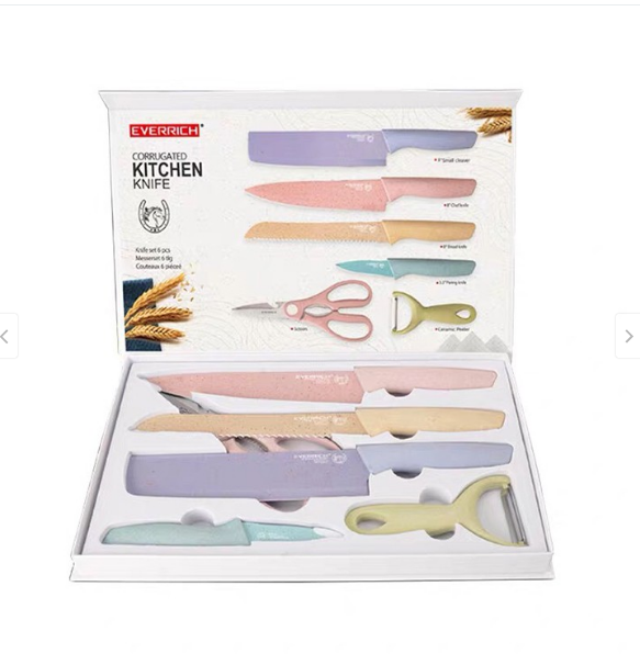 Bộ dao kéo 6 món lúa mạch sịn sò siêu sắc bén - Set dao lúa mạch 6 món