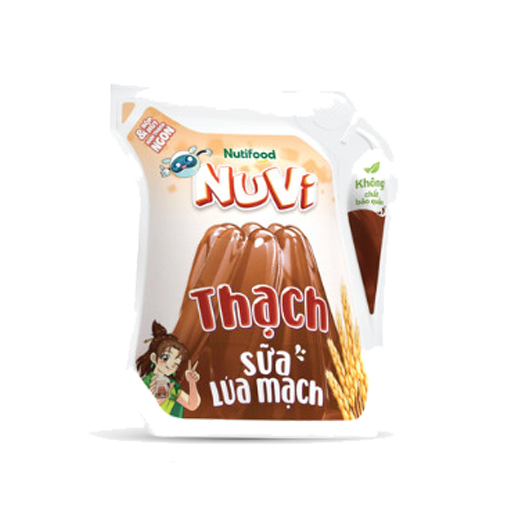 Thùng 24 Túi NuVi Thạch Sữa Lúa Mạch 110 ml NVT110 - NUTIFOOD