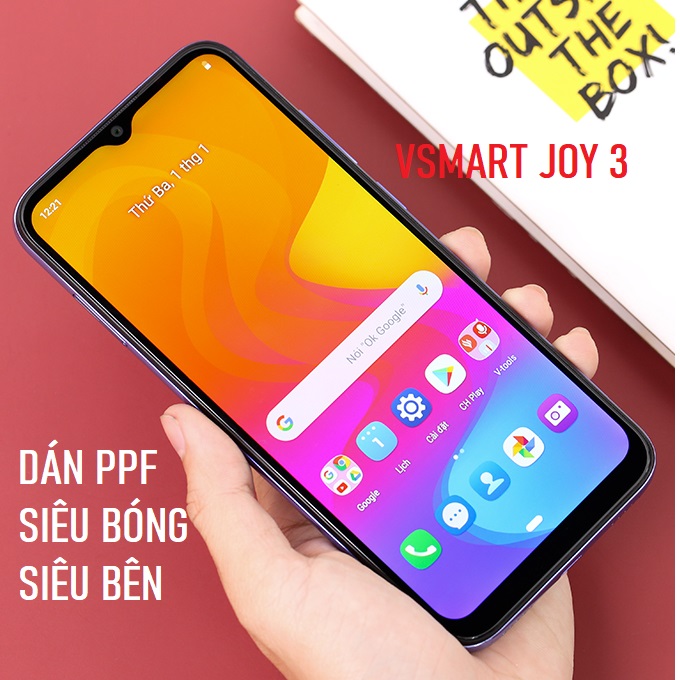 Dán ppf màn hình mặt trước vsmart joy 3 siêu bóng đẹp