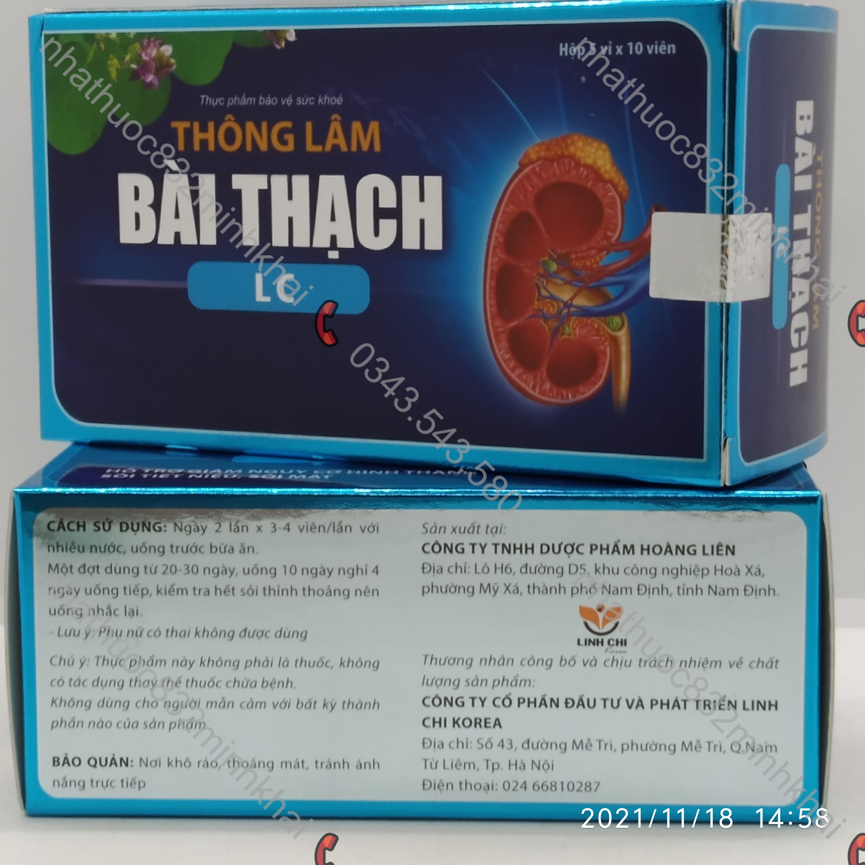 Thông Lâm Bài Thạch LC hộp 50 viên