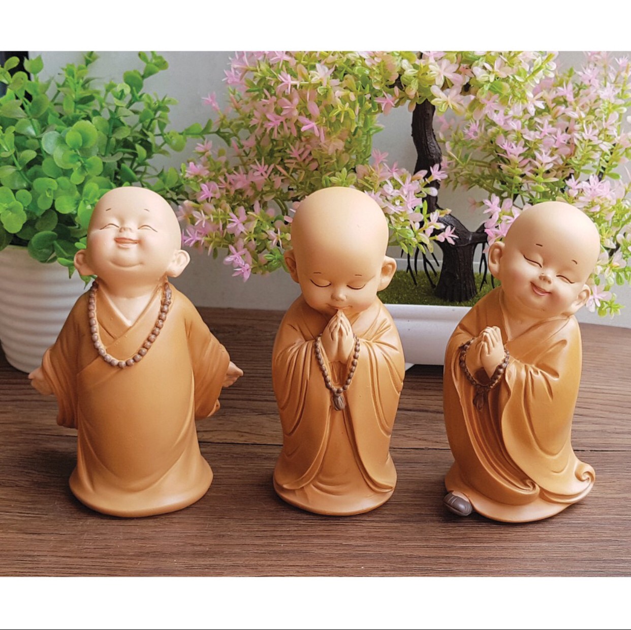 [HCM]Bộ tượng 3 chú tiểu vui vẻ - 135cm