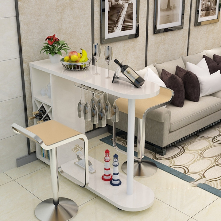 Bàn quầy Bar sáng tạo, Quầy bar mini gỗ hiện đại, Bàn đảo bếp vách ngăn phòng khách đẹp