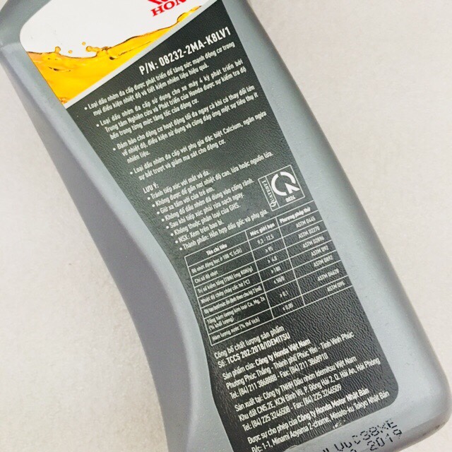 NHỚT HONDA SL10W-30 (nhớt xe số) 800ML