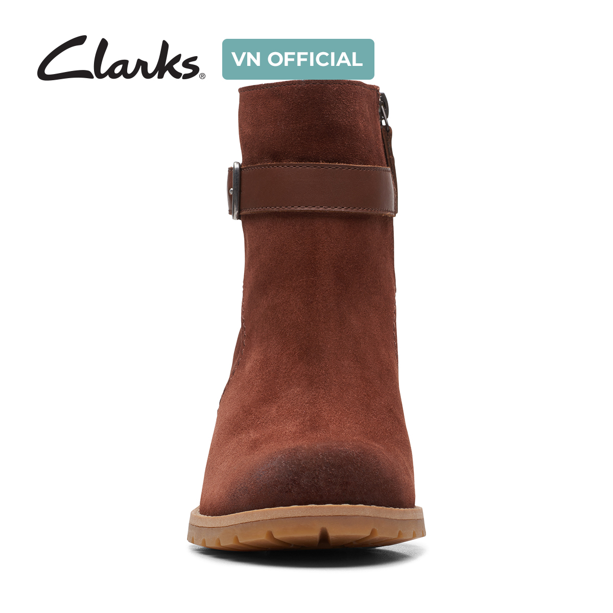 Giày Bốt Cao Gót Da Nữ Clarks - Clarkwell Hall