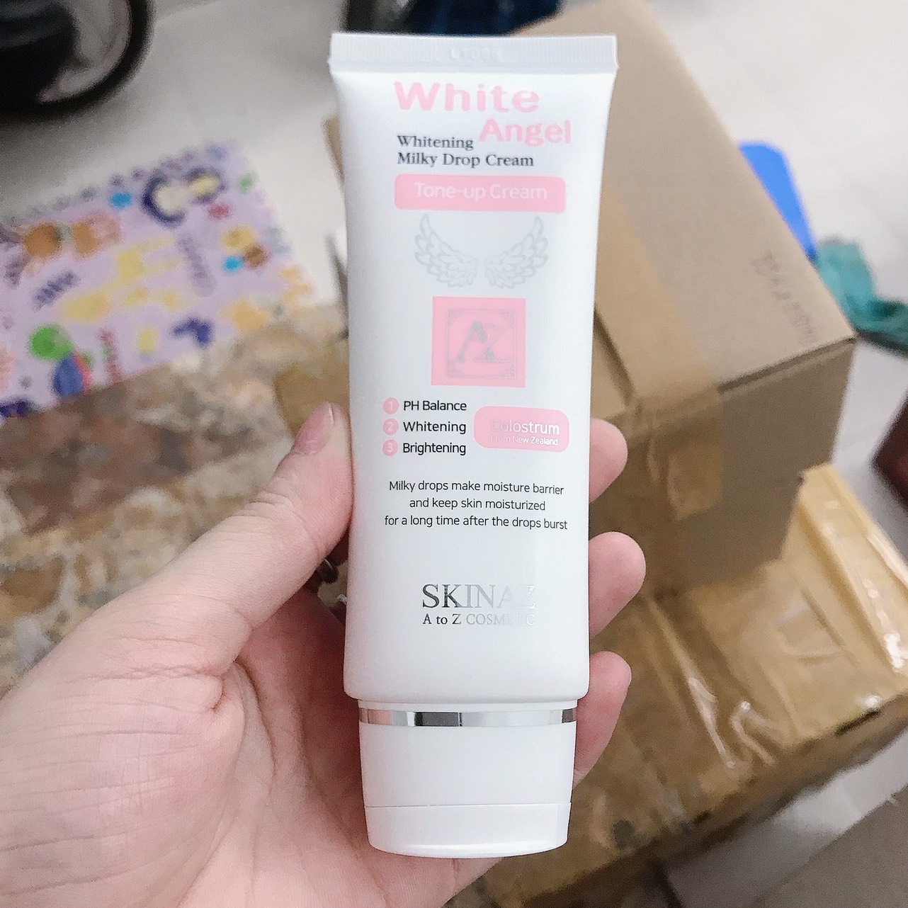 KEM DƯỠNG TRẮNG DA 𝗦𝗞𝗜𝗡𝗔𝗭 𝗪𝗛𝗜𝗧𝗘 𝗔𝗡𝗚𝗘𝗟 PH 5.5 – 70g
