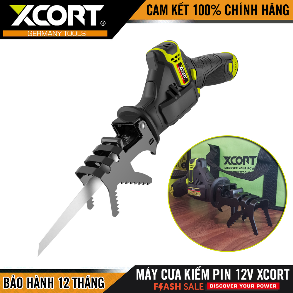[ MẪU MỚI ] Máy cưa kiếm - Máy cưa kiếm dùng pin 12V XCORT