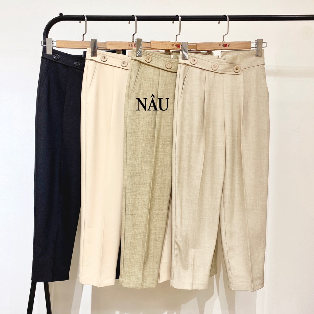Quần tây baggy lưng kiểu ENVY QK25 cotton lạnh, dây kéo sau