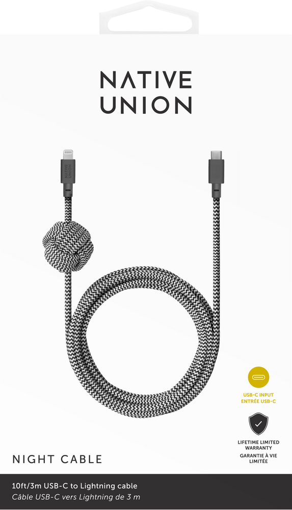 Dây Cáp Sạc Native Union NIGHT CABLE - KV - C - LIGHTNING (3m)