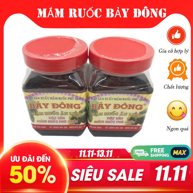 [HCM]Combo 2 hũ Mắm ruốc Bảy Đông hũ lớn ăn liền