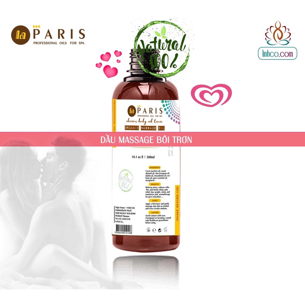 Dầu massage body và yoni chai 300ml