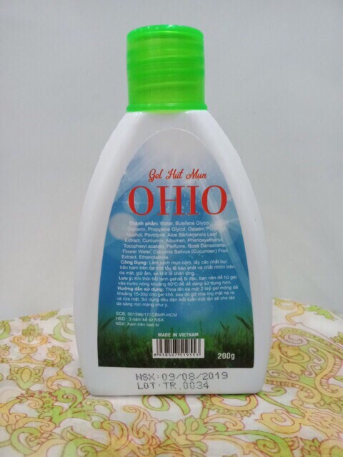 [HCM]Gel lột mụn than tre ohio chai lớn 200ml