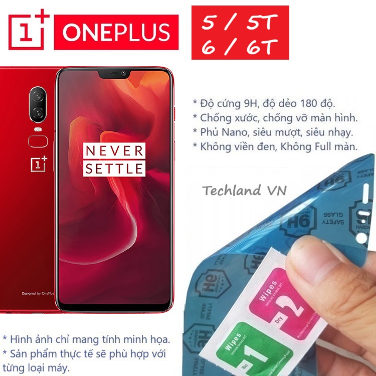 Cường Lực Phủ Nano Oneplus 5 / 6 / 5T / 6T - Trong Suốt, Không Full Màn, Không Viền Đen