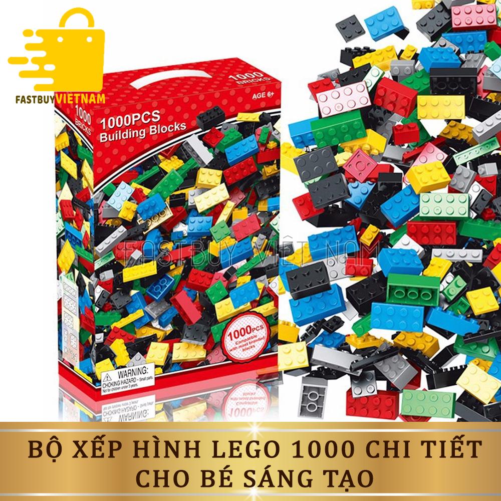 Bộ Đồ Chơi Lego Lắp Ráp Sáng Tạo (1000 chi tiết) Chất Liệu Nhựa Nguyên Sinh An Toàn Tuyệt Đối Cho Bé