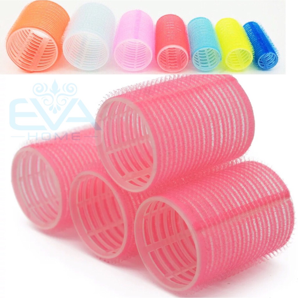 [HCM]Combo 4 Lô Cuốn Tóc Tạo Kiểu Tự Dính Tháo Rời Size Lớn 4.0 Cm