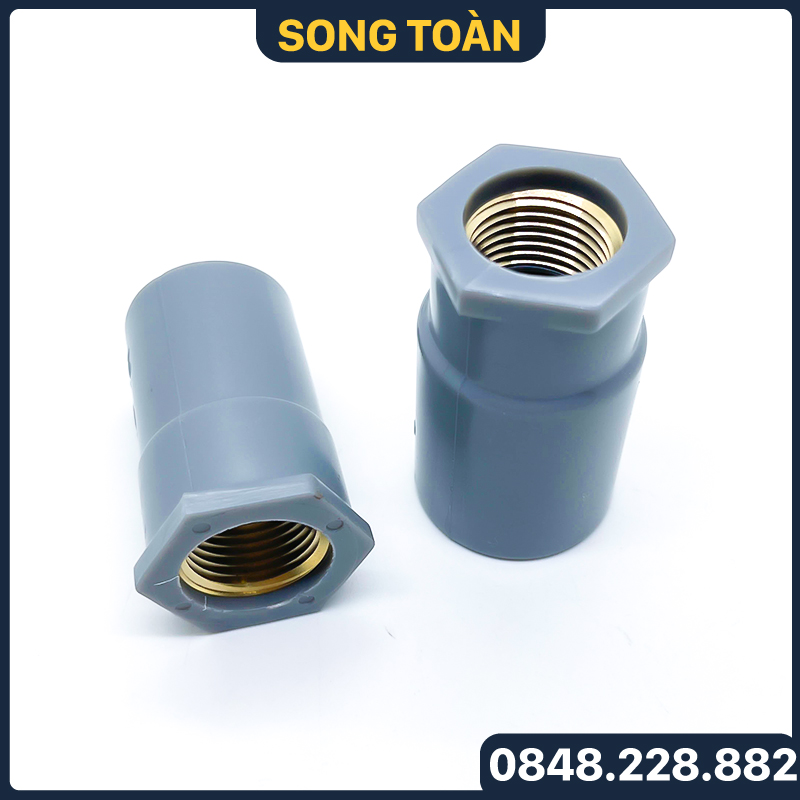 Nối ren trong bình minh, đầu nối ren trong đồng thau nhựa bình minh 21 27