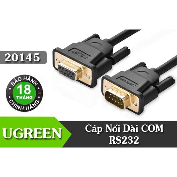 Dây nối dài COM RS-232 đực sang cái 1.5m UGREEN DB101 20145 - 20145