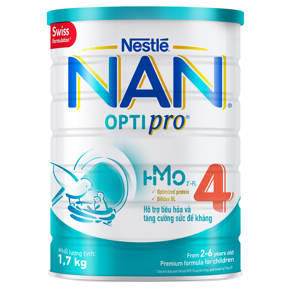 Sữa NAN HMO Optipro số 4 - 1.7kg mẫu mới