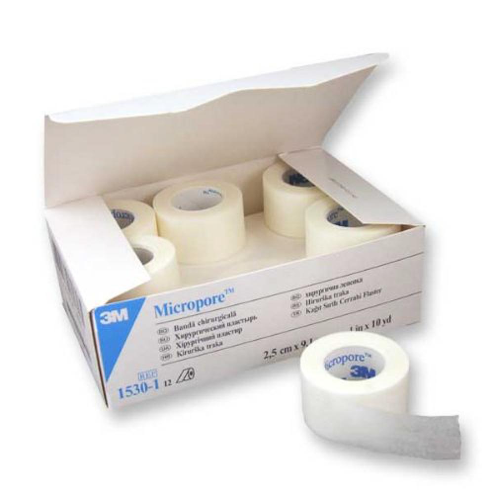 Băng keo giấy 3M Micropore 1530-0 (1.25cm x 9.1m) - combo 5 cuộn