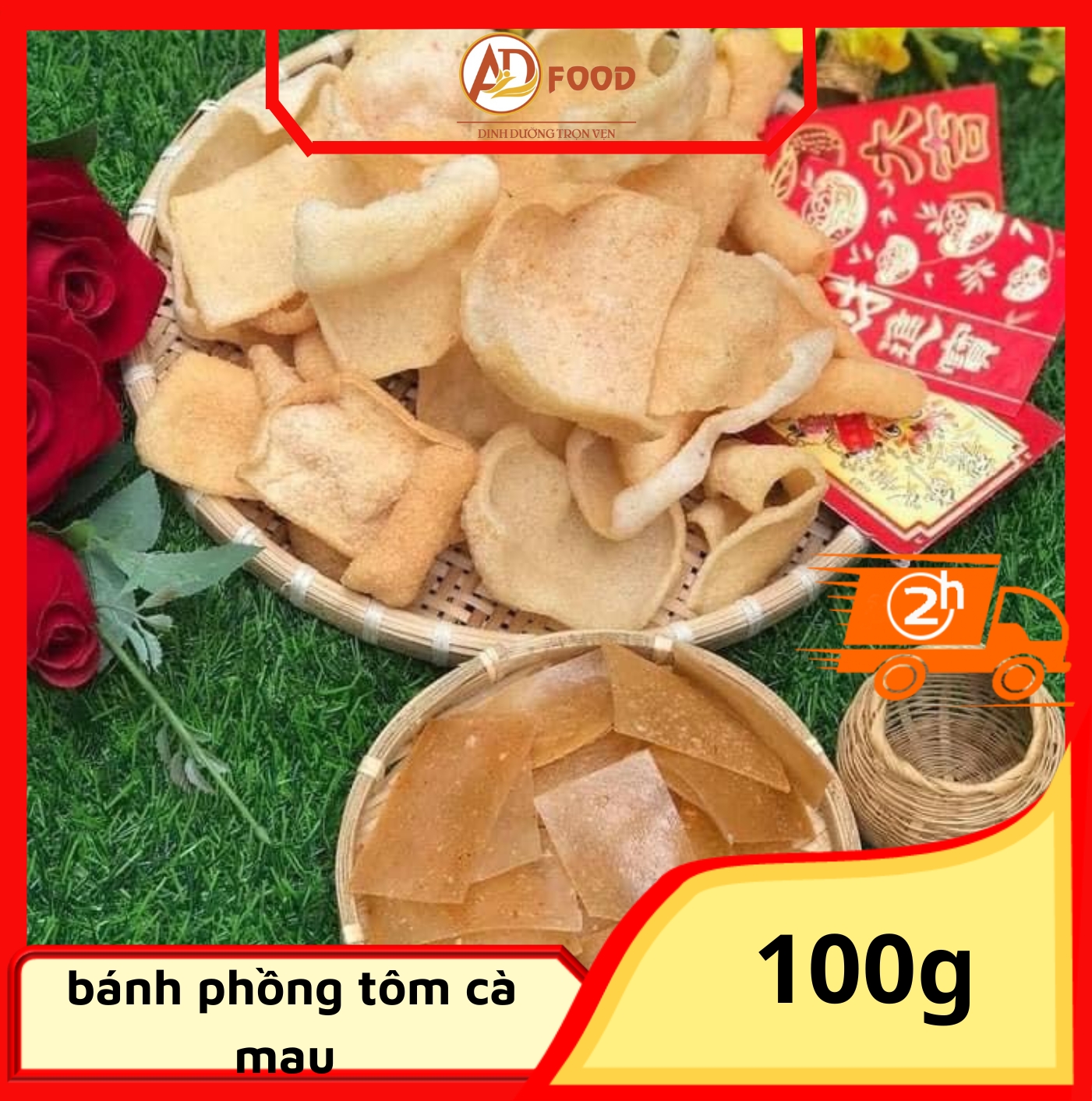 Bánh phồng tôm cà mau thơm ngon túi 100gr