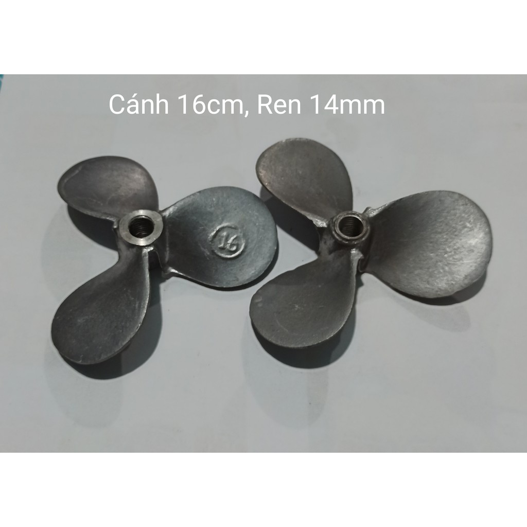 Chân Vịt 3 Cánh Bơm Nước (Cánh Quạt Hút) Dùng Cho Máy Bơm Nước Đầu Ốc (Đầu Trâu) và ống xạc, 14cm, 16cm, 18cm 20cm
