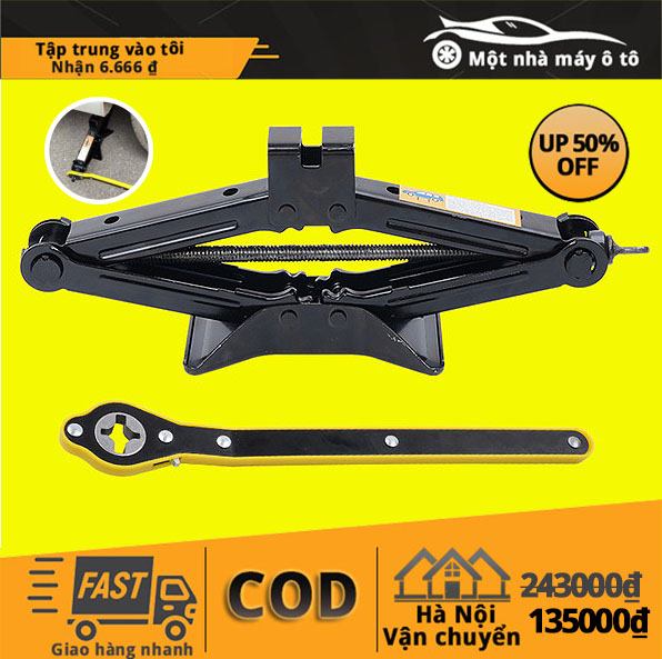 Kích Nâng Hạ Quả Trám ABG Kích Nâng Gầm Ô Tô Xe Máy, Kích Chữ A Có Đòn Bẩy Tiện Lợi 1.5 tấn hoặc 2 tấn