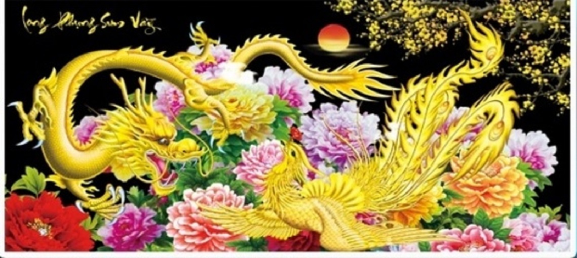 Tranh đính long phụng sum vầy -DD9200