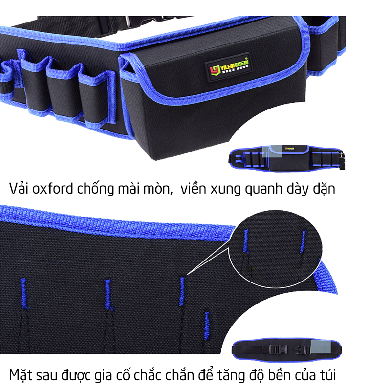 Túi Đeo Hông Đựng Dụng Cụ Đồ Nghề Thợ Điện Chống Thấm Nước Bền Đẹp Chắc Chắn