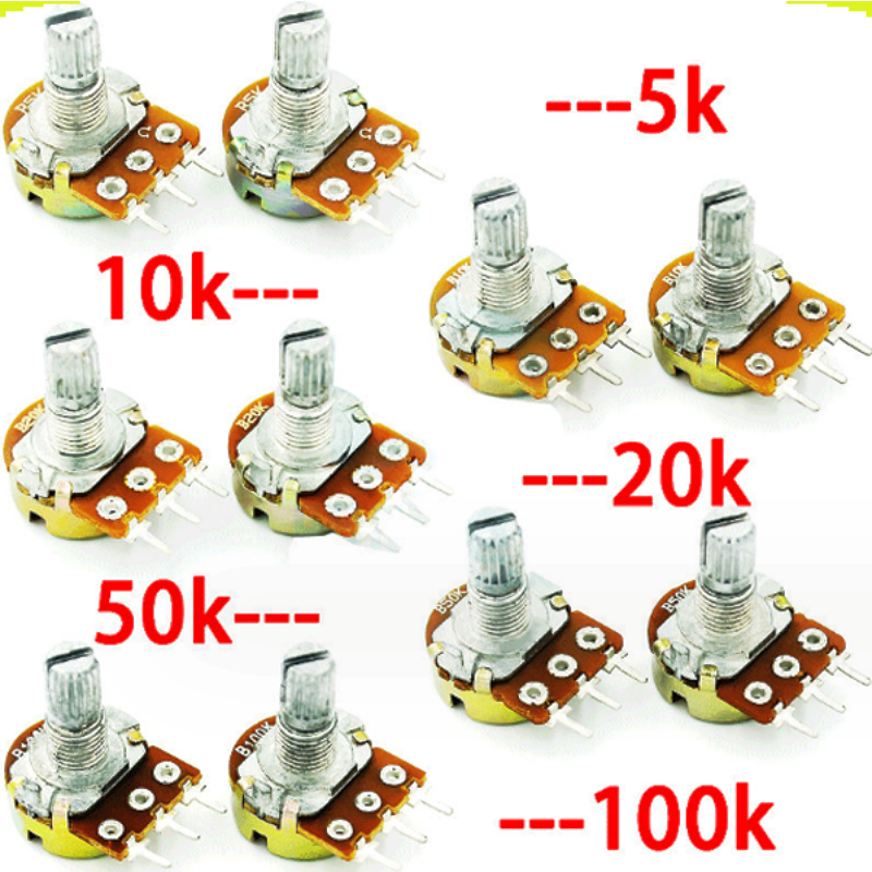 (2 cái) Biến trở Volume đơn, biến trở đôi WH148-3P/ 6P
