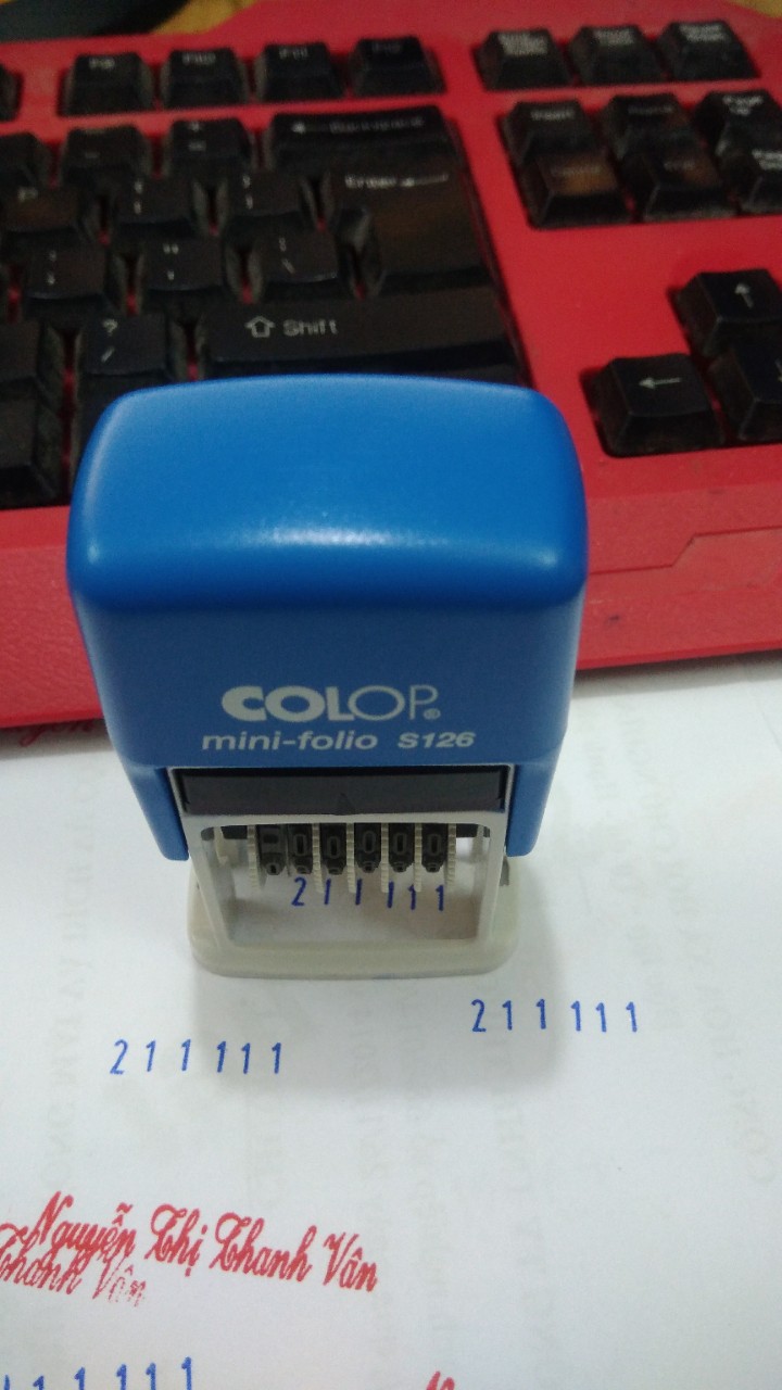 Con dấu 6 số liền mực (Colop S126)