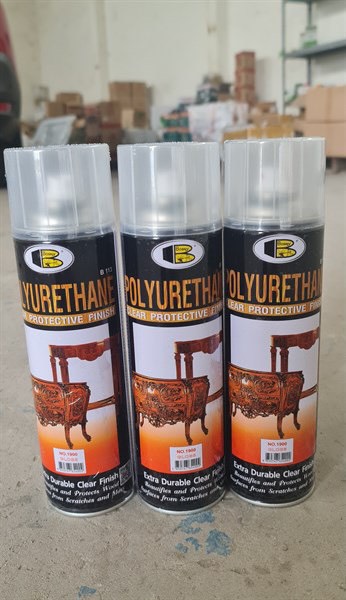 Sơn Phun, sơn xịt bóng gỗ PU Bosny 600ml