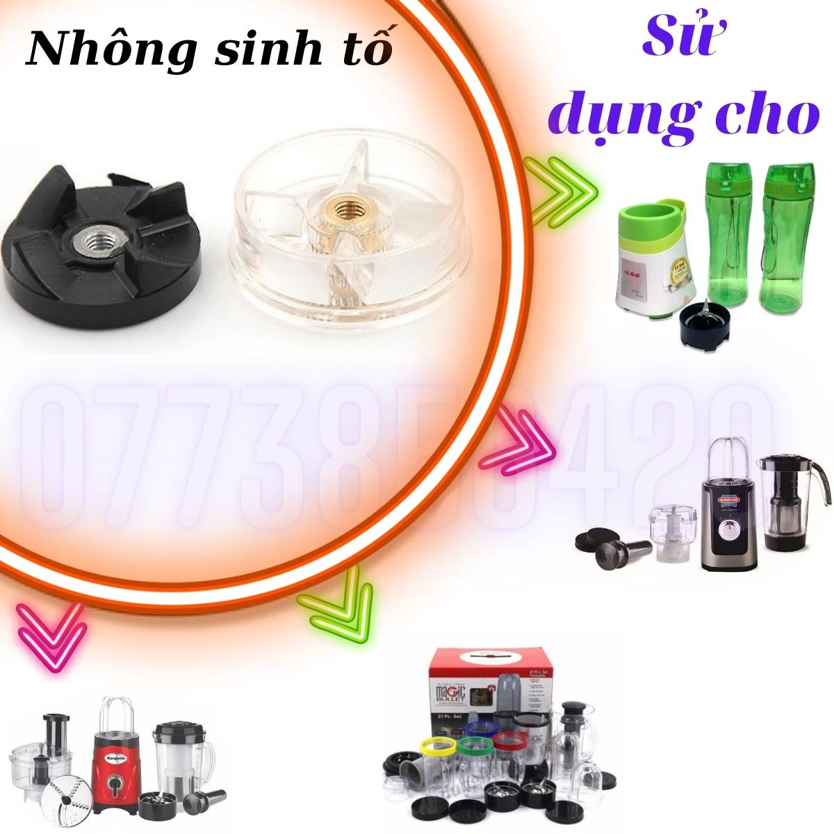 Linh phụ kiện máy sinh tố các loại gồm nhông, dao xay, vấu, bánh răng, gioăng silicon, ron đệm, cối thủy tinh, hàng chính hãng, giao hàng miễn phí