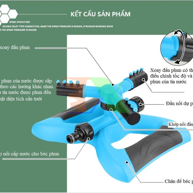 Nozzle watering plants automatic 3 wing rotatable 360 ° t3c-cb bundled wire quick connector, stand the butterfly wings, watering grass, vegetables, flowers, water cooling roof, curing Concrete