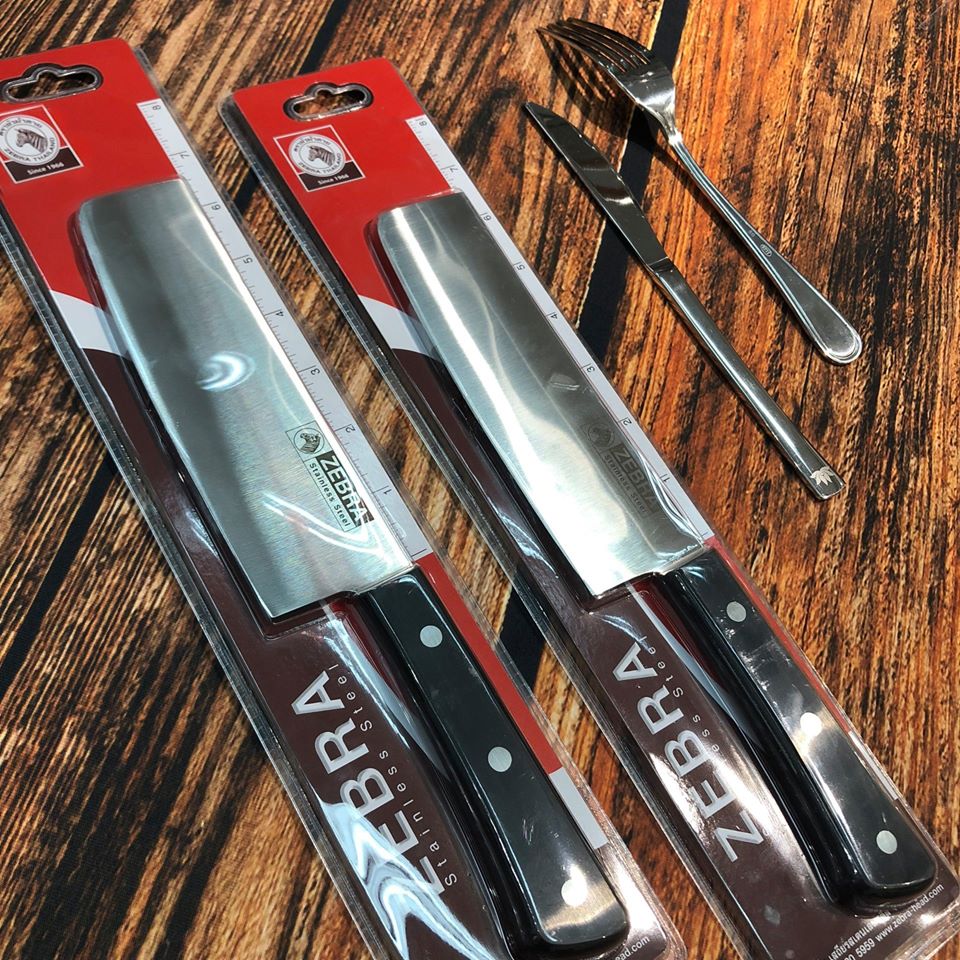 Dao Inox Chef 6.5" - 100250 Zebra hàng nhập khẩu Thái Lan