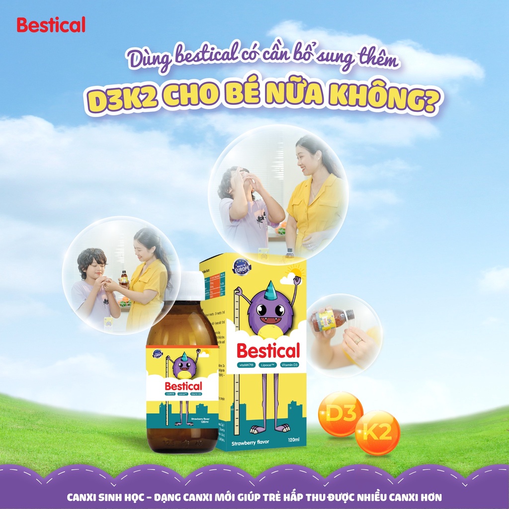[Xả hàng-Không tích điểm]Bestical Canxi Sinh Học Chai 120ml