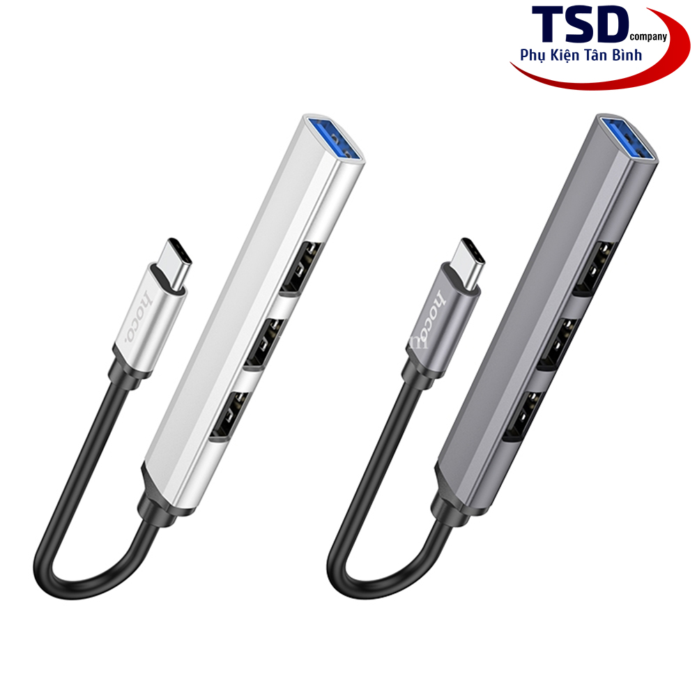 Hub Chuyển Cổng Type C Ra USB 3.0 & USB 2.0 Hoco HB26 Chính Hãng