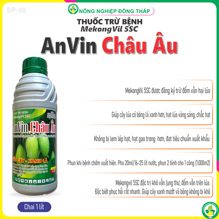 Thuốc Trừ Bệnh MekongVil 5SC AnVin Châu Âu Tốt Cây-Xanh Lá (Chai 1 lít)