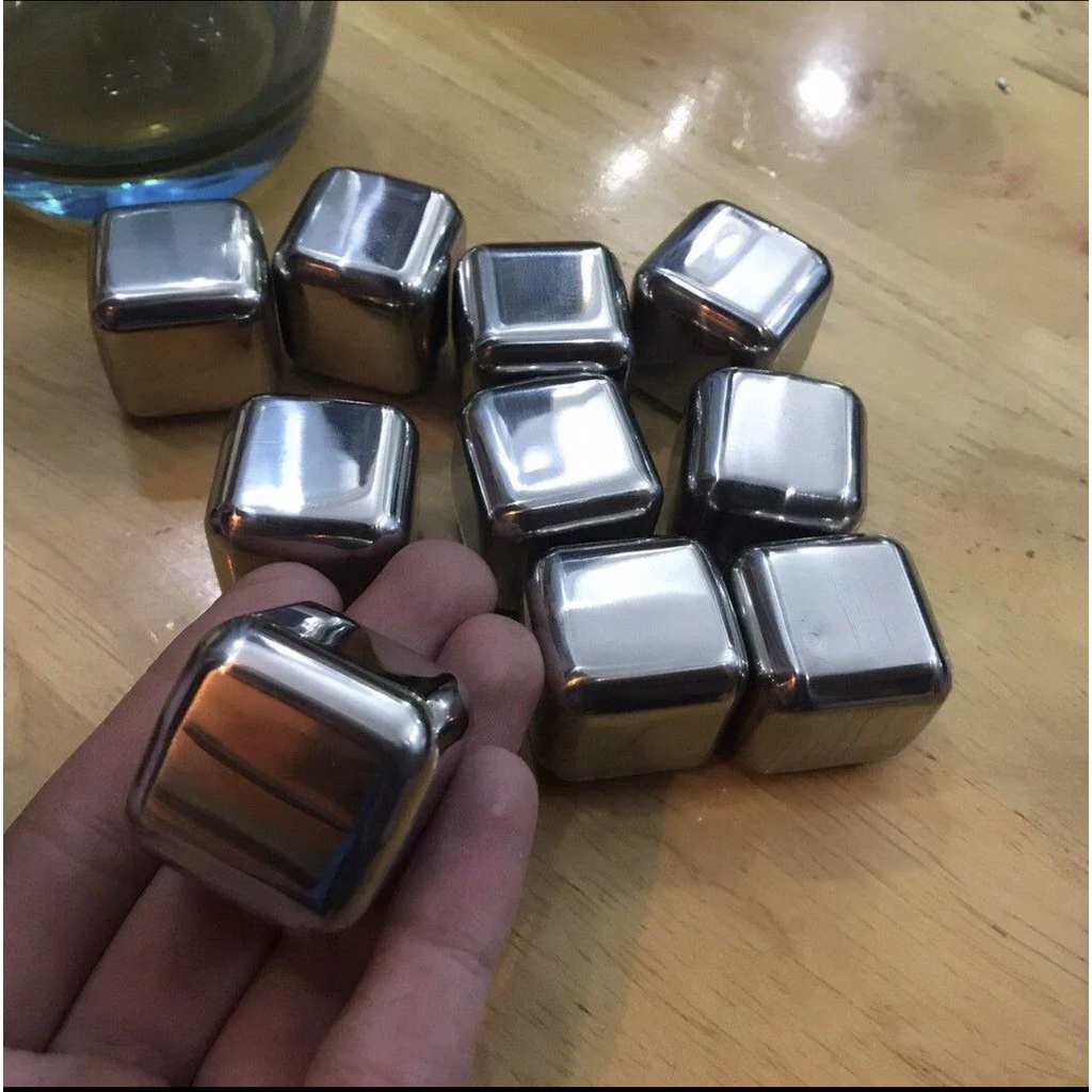 Đá lạnh vĩnh cửu Snapbee Inox 304 cao cấp (hộp 4 viên tặng kẹp gắp)