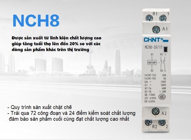 Khởi động từ 1 pha CHINT NCH8 20/20 (20A)