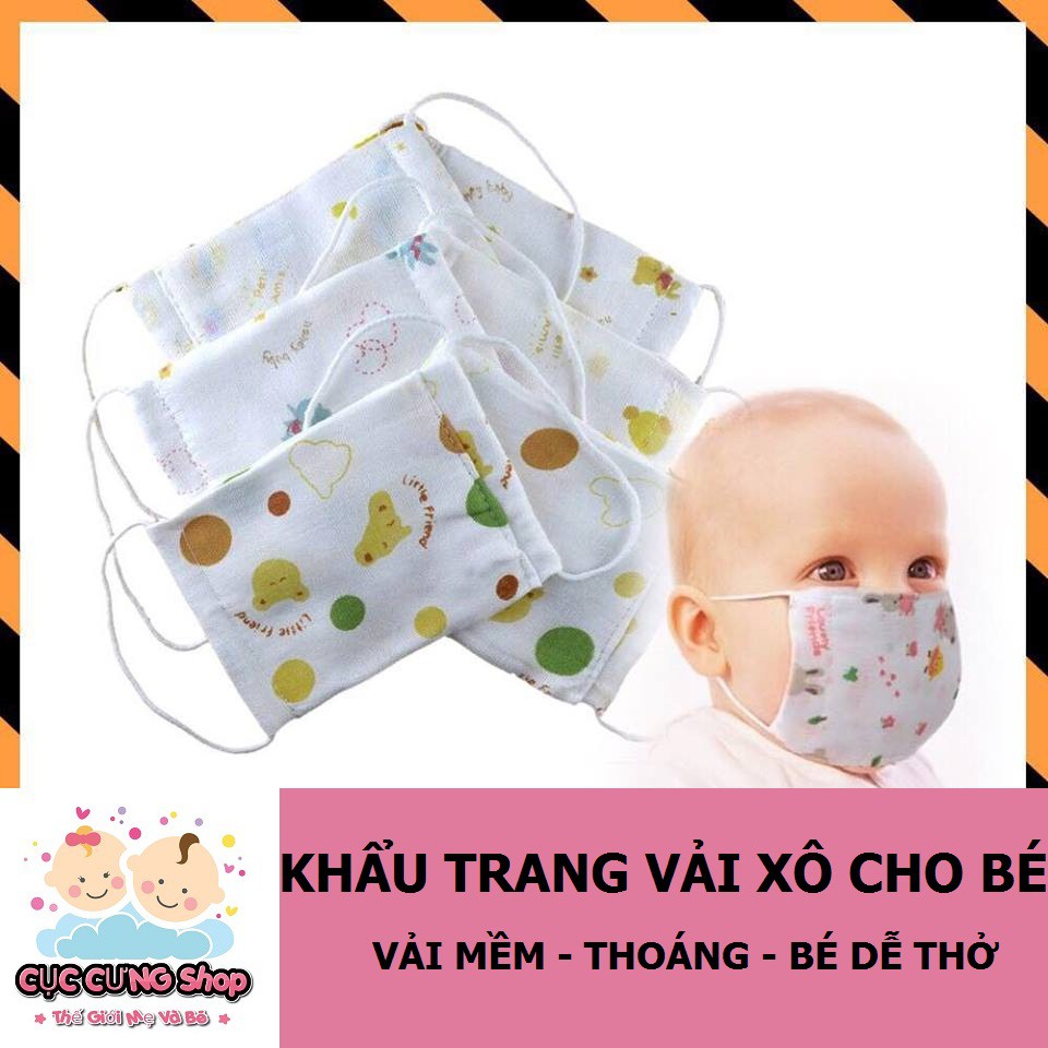 khẩu trang cho bé chất xô 1-3t