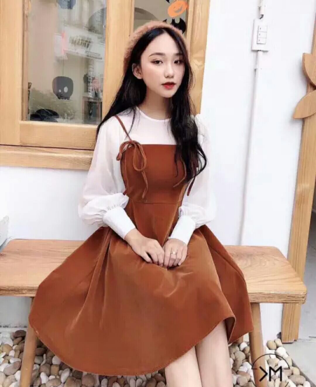 [HCM]sét váy yếm kèm áo