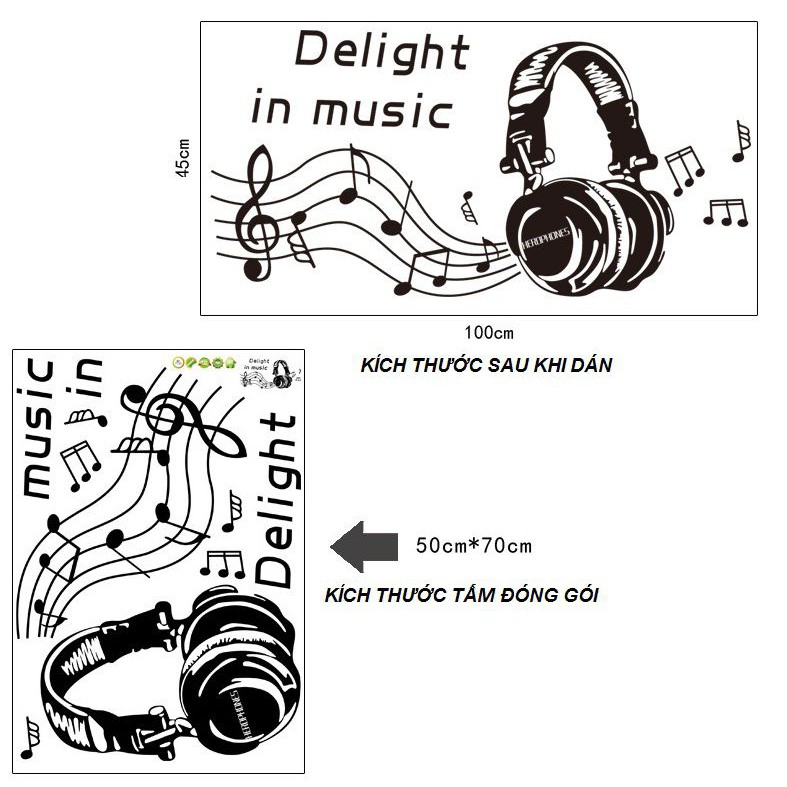 [HCM]Decal Dán Tường Âm Nhạc 3 Dkn037