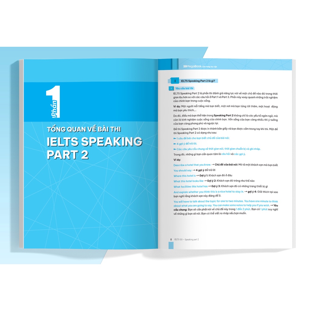 Sách Combo IELTS GO Writing Task 2 & Speaking Part 2 - Megabook