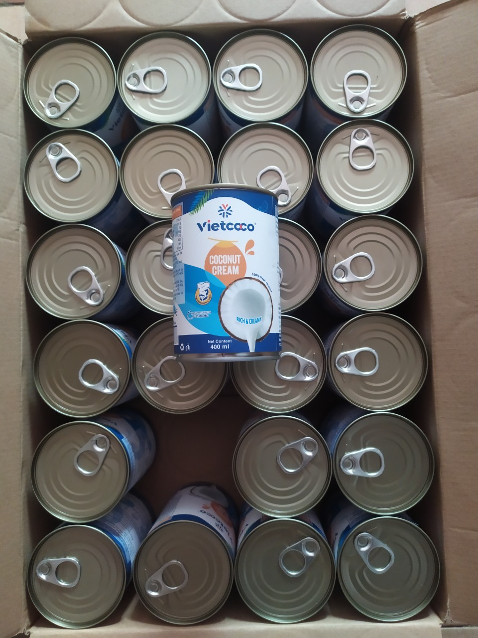 8 Lon Nước Cốt Dừa Tươi 400g VietCoCo