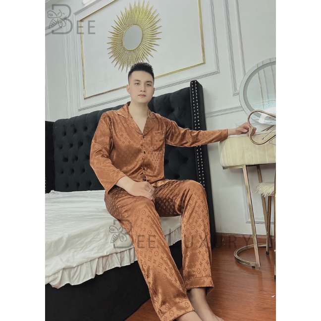 Đồ ngủ nam Pijama lụa gấm cao cấp mát mịn