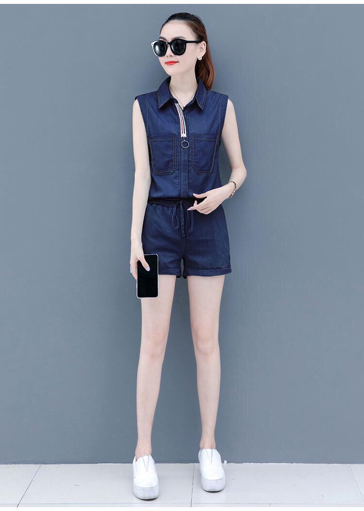 JUMSUIT PHỐI TÚI NGỰC EO THUN S641