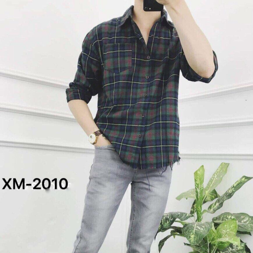 Áo sơ mi nam tay dài kẻ sọc caro Hàn Quốc mẫu đẹp  2023 kiểu KHÔNG LÊN LAI thời trang PONIVALAZA cao cấp mẫu mới hot trend trẻ trung năng động