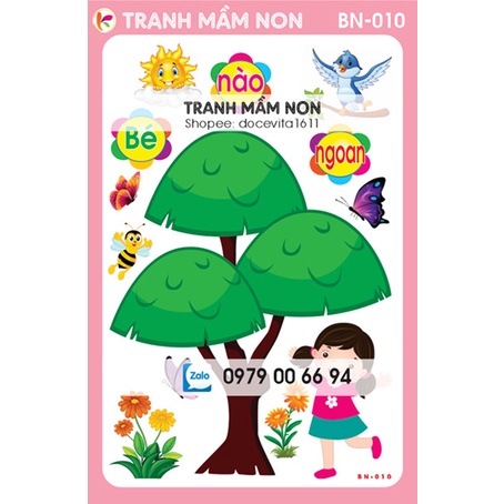 Decal mầm non - góc bé ngoan bn-010